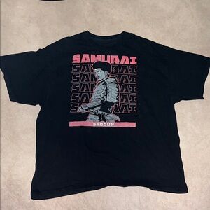 Anime Black Samurai Shogun Graphic T-Shirt